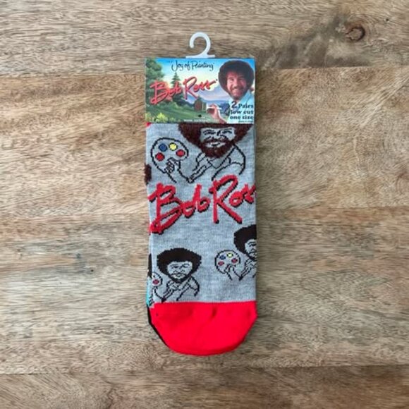 NEW 2Pk Joy of Painting Bob Ross Socks - Picture 1 of 4